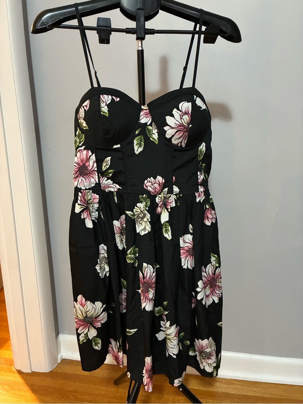 Band of Gypsies Black Dress with Floral Print